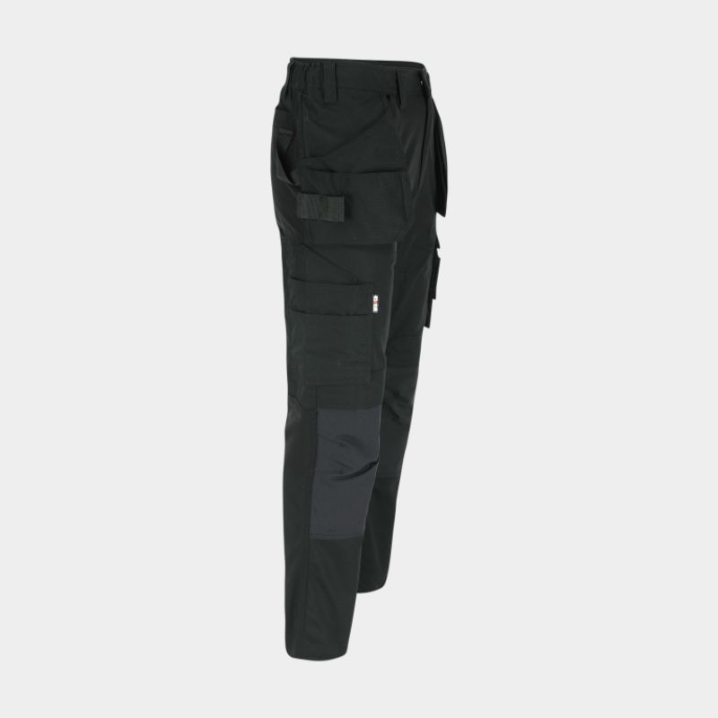 Black stretch 2025 pants with pockets